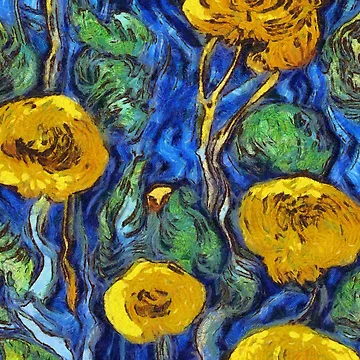 Artwork thumbnail, Yellow Roses In Bloom by ONE-ART