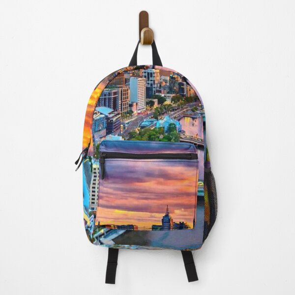 Item preview, Melbourne skyline sunset designed and sold by TaylorsGallery.