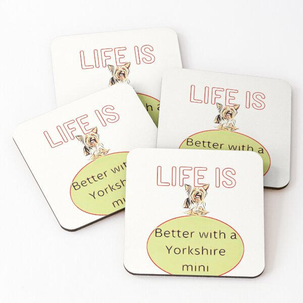 Item preview, Life is better with a Yorkshire mini designed and sold by Puppy Paws.
