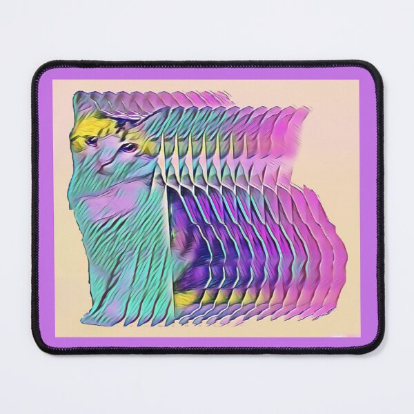 Item preview, Psychedelic trippy cat designed and sold by Cyberomiz.