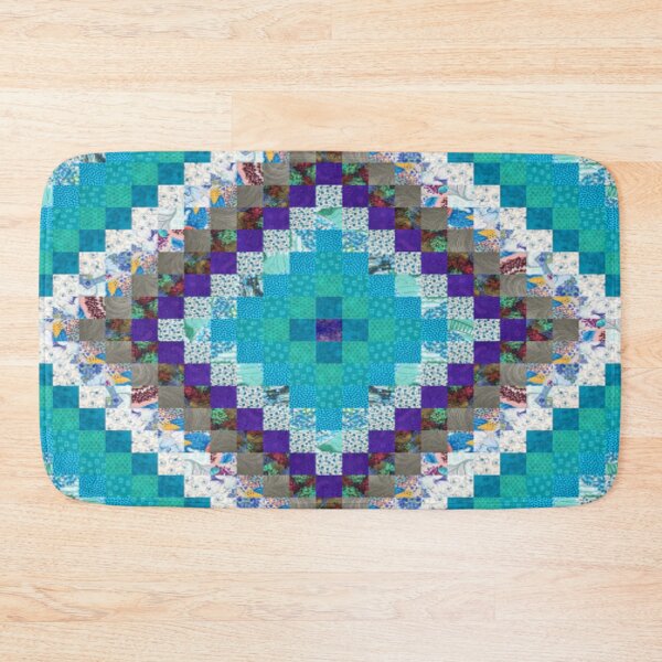 Item preview, Patchwork square mosaic graphic with a cross in the middle  designed and sold by ErisMerch.