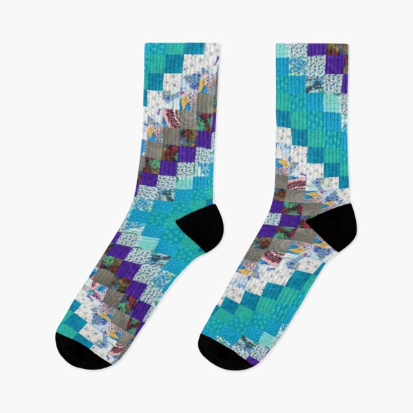 Item preview, Patchwork square mosaic graphic with a cross in the middle  designed and sold by ErisMerch.