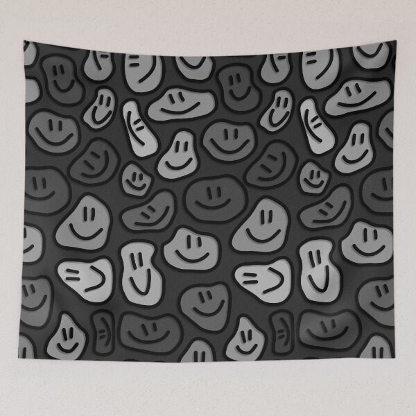 Item preview, Grey Distorted Smiley Faces designed and sold by Ayoub14.