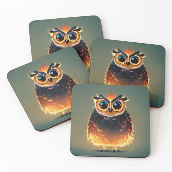 Item preview, Cute Owl with Flames Sticker  designed and sold by TheCreativeFab.
