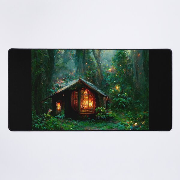 Item preview, Forest cabin with fairytale magic - Fantasy dream designed and sold by Monkyra.