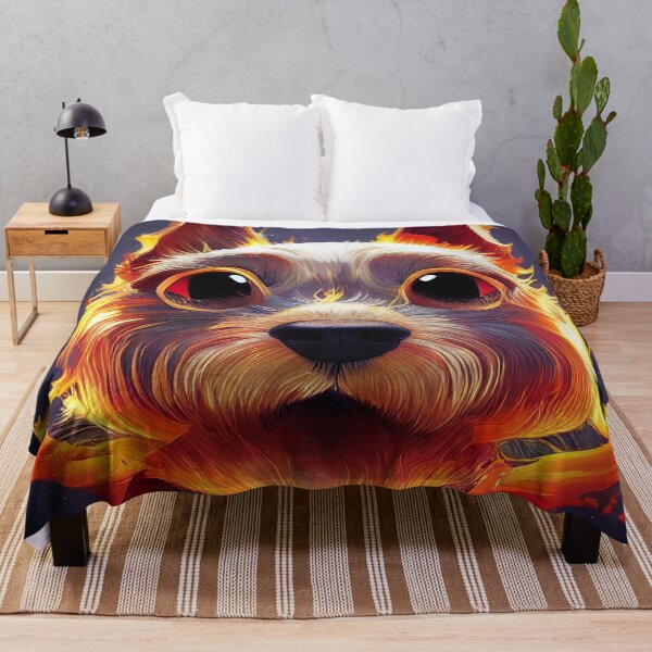 Item preview, Cute Dog with Flames Sticker designed and sold by TheCreativeFab.