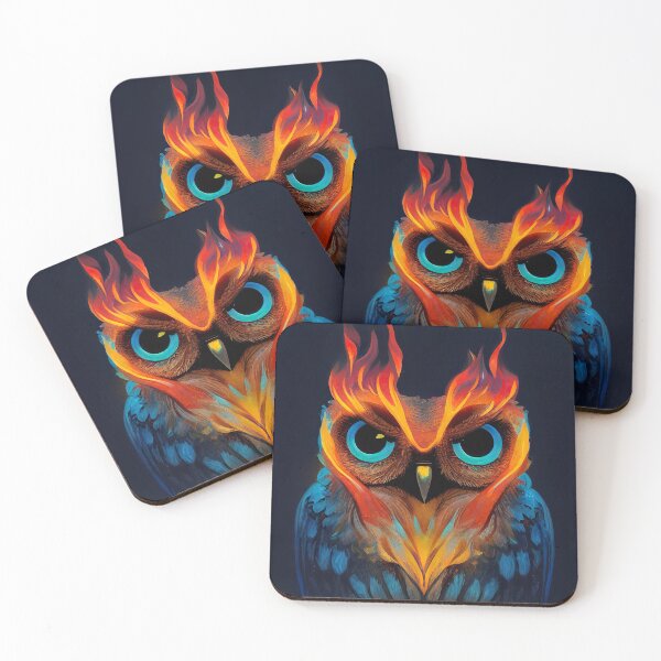 Item preview, Cute Owl with Flames Sticker  designed and sold by TheCreativeFab.
