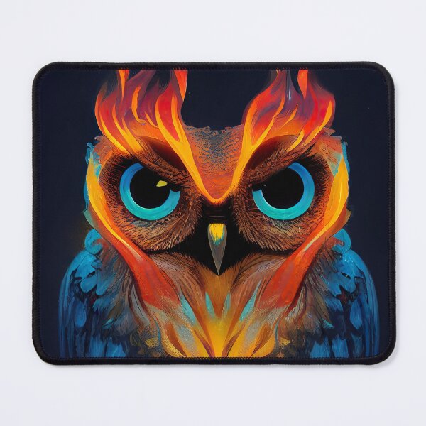 Item preview, Cute Owl with Flames Sticker designed and sold by TheCreativeFab.