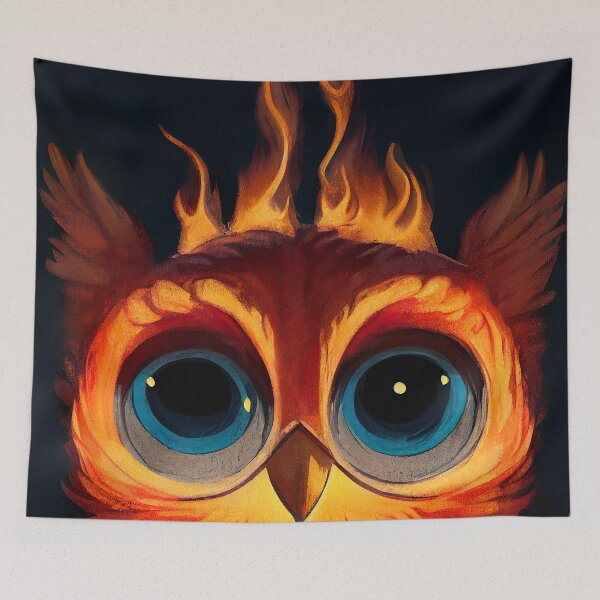 Item preview, Cute Owl with Flames Sticker  designed and sold by TheCreativeFab.
