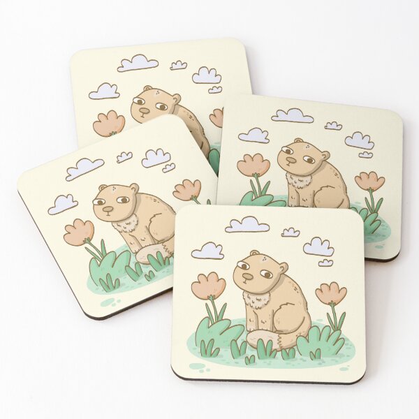Item preview, Little cute animal sitting in the grass designed and sold by Eulalie8.
