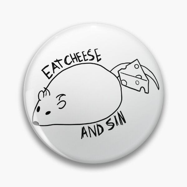 Item preview, Eat cheese and sin chunky boy funny meme rat designed and sold by lemonsNlavender.