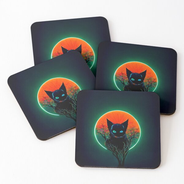 Item preview, Cute Halloween Cat Inside Red Moon designed and sold by Cannabliss Shop.
