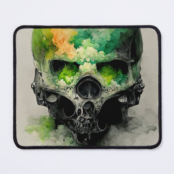 Item preview, Fury green skull designed and sold by Mircraft.