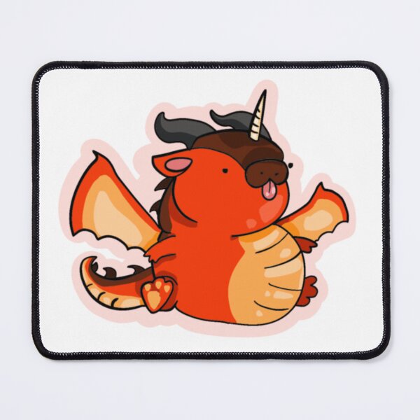 Item preview, Silly Red Chubby Unicorn Dragon designed and sold by GanArtwork.