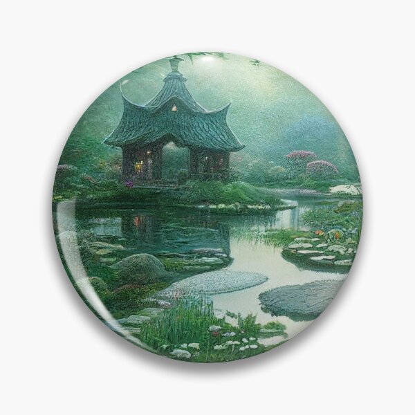 Item preview, Green landscape on the river. designed and sold by Maniock.