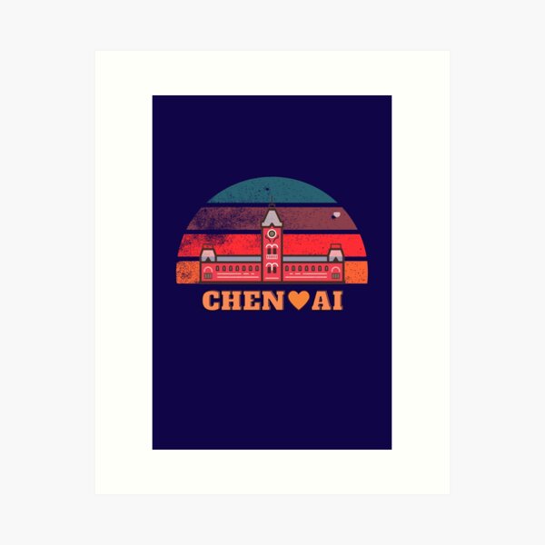 I Love Chennai - I Love India Art Print