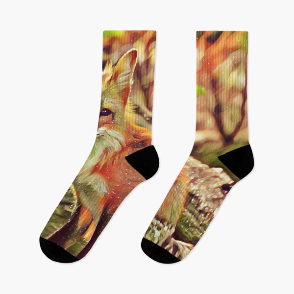 Item preview,  Wild fox in forest designed and sold by MagiLand ⭐⭐⭐⭐⭐.