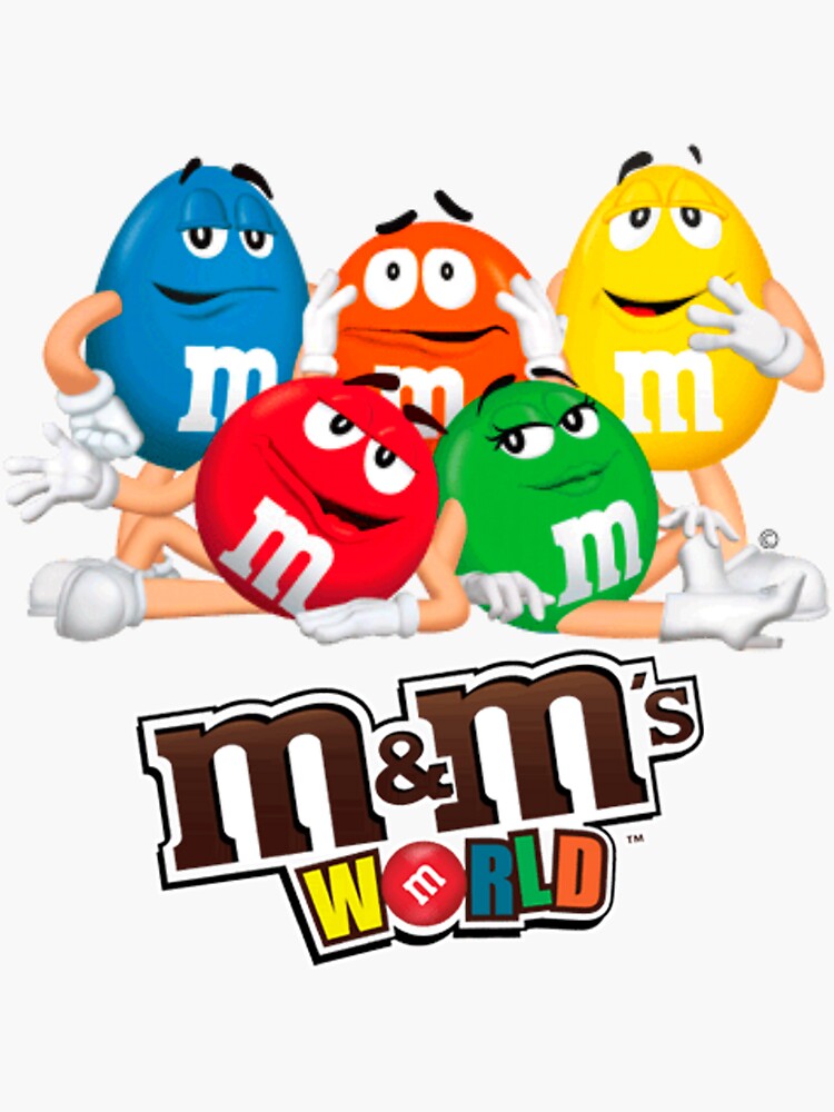 "M And ms " Sticker for Sale by Artspacy Redbubble