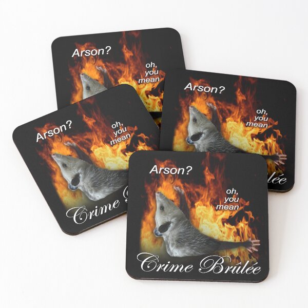 Item preview, Arson? oh, you mean crime brulee possum designed and sold by BattleGoat.