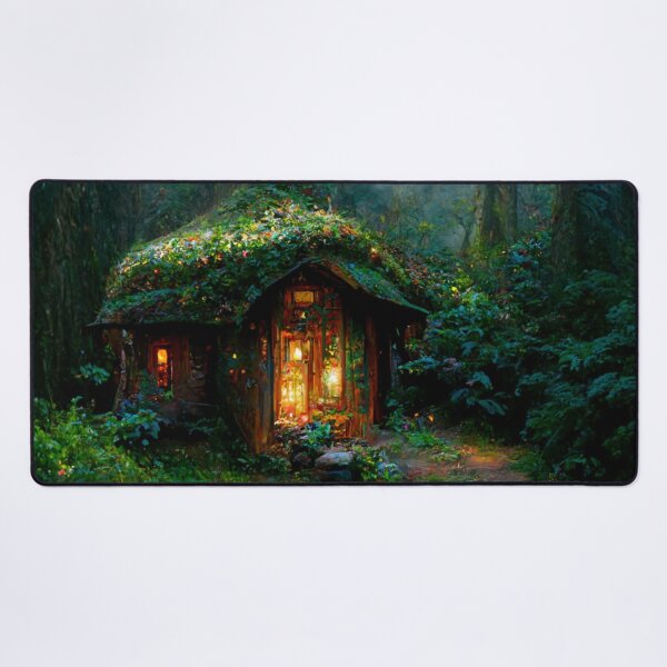 Item preview, Forest cabin with fairytale magic - Fantasy dream designed and sold by Monkyra.