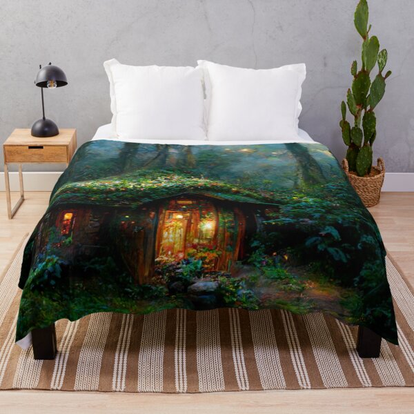 Item preview, Forest cabin with fairytale magic - Fantasy dream designed and sold by Monkyra.