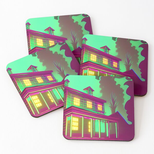 Item preview, Haunted House Vaporwave, Ai Generated Art  designed and sold by ACC .