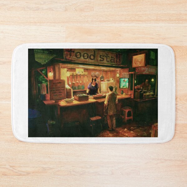 Item preview, Midnight Food Stall Painting designed and sold by RihuwaMidori.