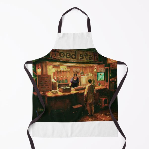 Item preview, Midnight Food Stall Painting designed and sold by RihuwaMidori.