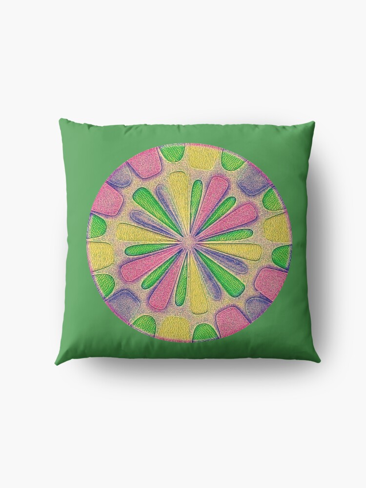 Alternate view of Abstract Flower Floor Pillow