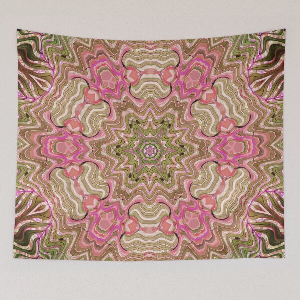 Item preview, Hippie Vibes Kaleidoscope Abstract Radial Symmetry Pattern Boho Aesthetic Art 2 of 12 designed and sold by Beachy.