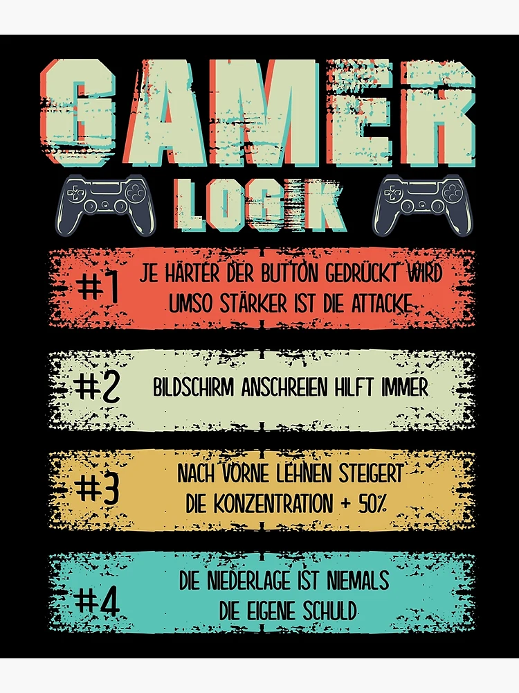 Zocker Notizbuch (liniert) Zocken Gaming Vintage Retro Gamer