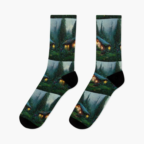 Item preview, Forest cabin with fairytale magic - Fantasy dream designed and sold by Monkyra.