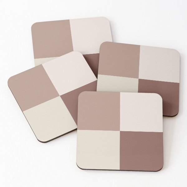 Item preview, Earthy Browns 4 Square Geometric Minimal Graphic Design Sherwin Williams 2023 COTY and Accents designed and sold by ColorOfTheYears.