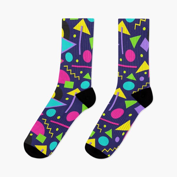 Item preview, 80s Theme Neon Shapes Memphis Style Pattern designed and sold by HotHibiscus.