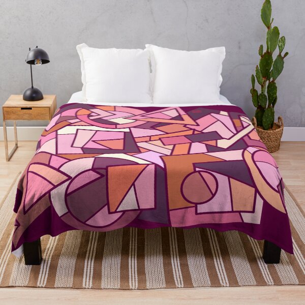 Item preview, Abstract Colorful Pink and Mauve Geometric Design designed and sold by Alondra.