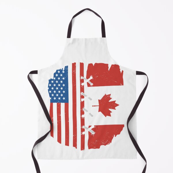 Item preview, American and Canadian flags sewn together designed and sold by Rob-Son.