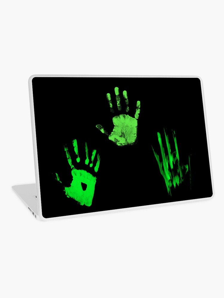 Laptop Folie for Sale mit Phasmophobie-Fingerabdrücke in allen Varianten  von NovocainArt