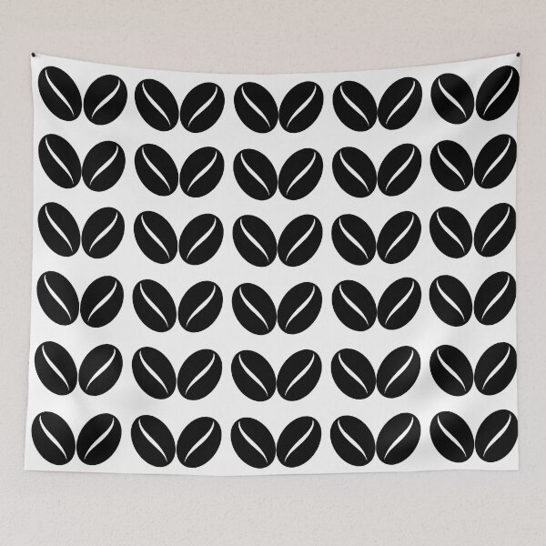 Item preview, Black Coffee Bean Pattern designed and sold by GemsAnatomy.
