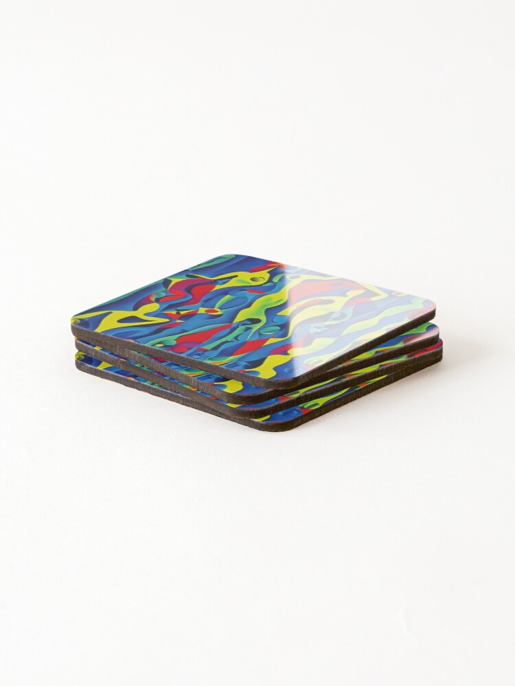 Thumbnail 4 of 5, Coasters (Set of 4), Chromatica #5 designed and sold by danrobichaud.