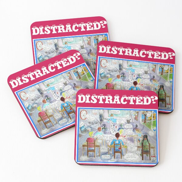 Item preview, "Distracted" | ADHD symptoms illustration : what a classroom feels like to ADHD person. designed and sold by ErnestJoy.