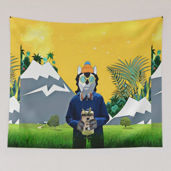 Item preview, Wolf with the gift designed and sold by jblittlemonsters.