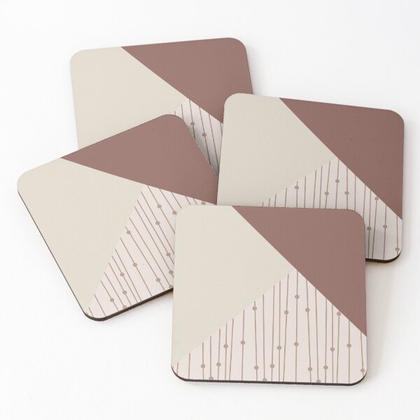 Item preview, Earthy Browns Retro Vertical Stripe Polka Dot Pattern Solid Color Sherwin Williams 2023 COTY Accents designed and sold by ColorOfTheYears.