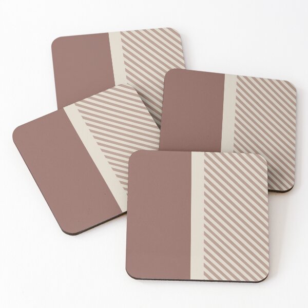 Item preview, Earthy Browns Scandinavian Modern Fine Line Vertical Pattern Sherwin Williams 2023 COTY and Accents designed and sold by ColorOfTheYears.