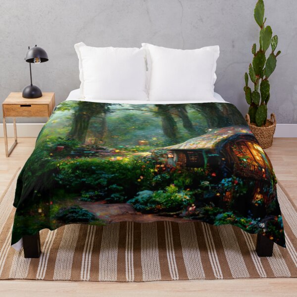 Item preview, Forest cabin with fairytale magic - Fantasy dream designed and sold by Monkyra.