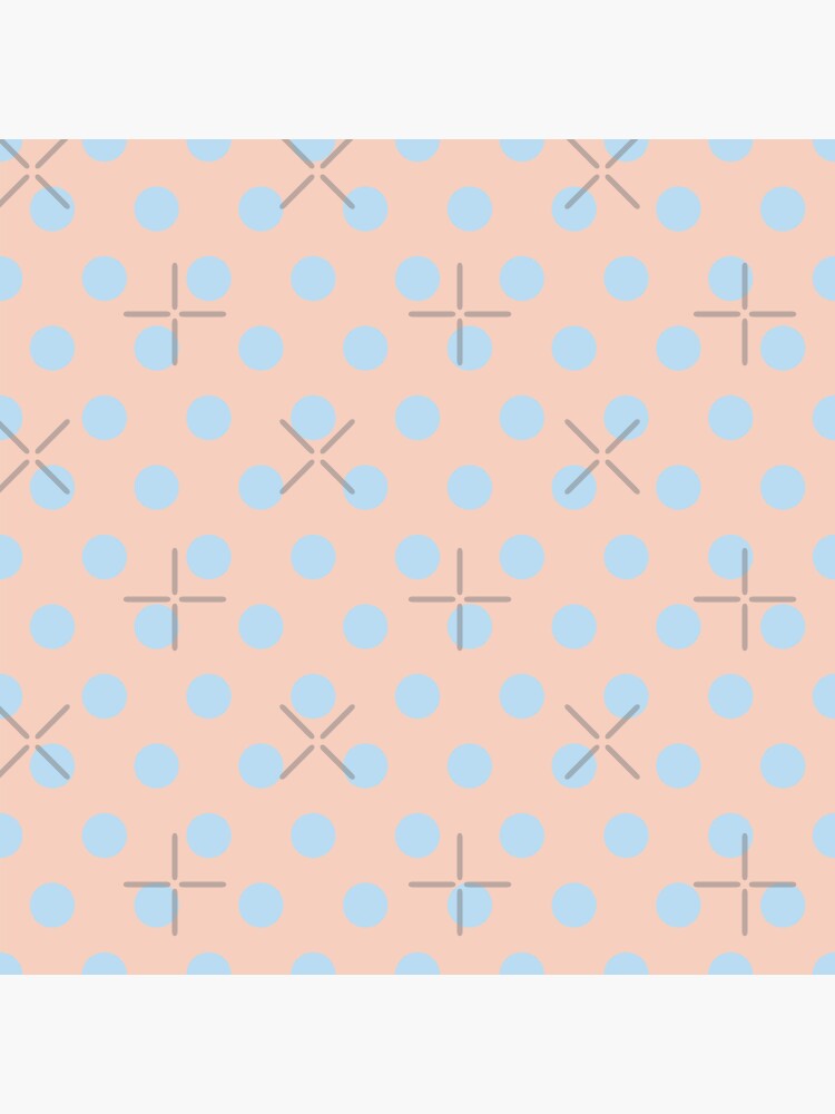 "Light Blue and Baby Pink Polka Dots" Sticker for Sale by