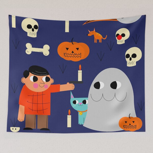 Item preview, Halloween with a ghost  designed and sold by thinkittithink.