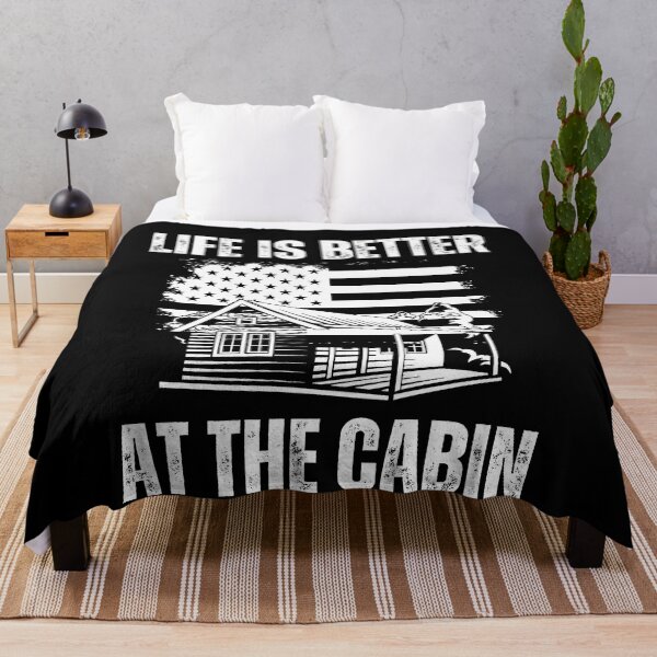 Item preview, Life Is Better At The Cabin with American Flag designed and sold by smailjr.