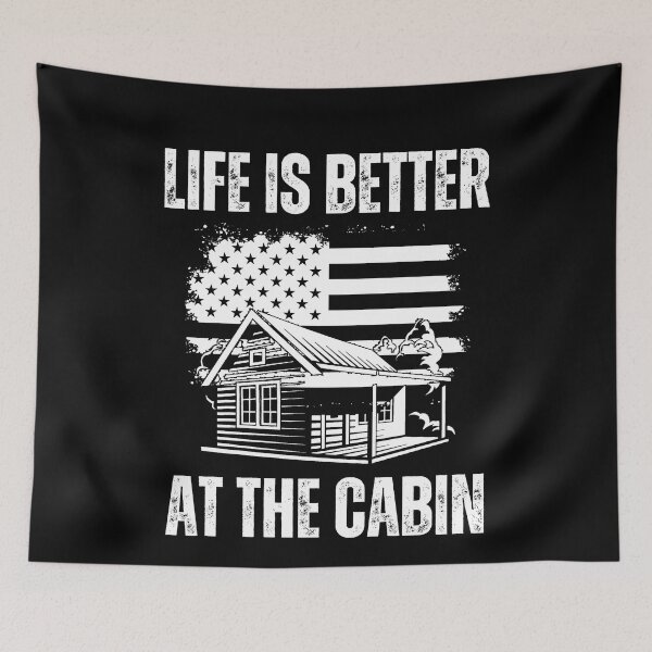 Item preview, Life Is Better At The Cabin with American Flag designed and sold by smailjr.