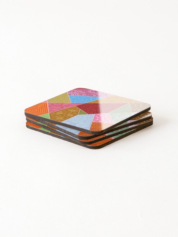 Thumbnail 4 of 5, Coasters (Set of 4), patchwork designed and sold by ADAFOXSHOP.