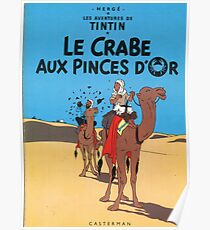 Tintin Crabe pinces d'or Poster